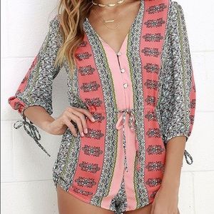 gypsy gem coral print from Lulus